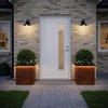 Sodo vazonas su LED 2 vnt. Rūdijanti 40 x 40 x 40 cm