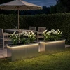 Sodo vazonas su LED 2 vnt. Sidabrinė 30 x 100 x 30 cm