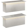 Sodo vazonas su LED 2 vnt. Sidabrinė 30 x 80 x 30 cm