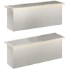 Sodo vazonas su LED 2 vnt. Sidabrinė 30 x 100 x 30 cm