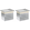 Sodo vazonas su LED 2 vnt. Sidabrinė 30 x 40 x 30 cm