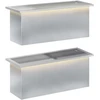 Sodo vazonas su LED 2 vnt. Sidabrinė 30 x 80 x 30 cm