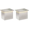 Sodo vazonas su LED 2 vnt. Sidabrinė 30 x 40 x 30 cm