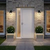 Sodo vazonas su LED 2 vnt. Sidabrinė 30 x 30 x 30 cm