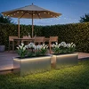Sodo vazonas su LED 2 vnt. Sidabrinė 40 x 80 x 40 cm