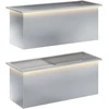 Sodo vazonas su LED 2 vnt. Sidabrinė 40 x 100 x 40 cm