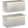 Sodo vazonas su LED 2 vnt. Sidabrinė 40 x 80 x 40 cm