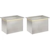 Sodo vazonas su LED 2 vnt. Sidabrinė 40 x 60 x 40 cm