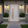 Sodo vazonas su LED 2 vnt. Sidabrinė 40 x 40 x 40 cm