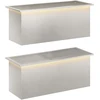 Sodo vazonas su LED 2 vnt. Sidabrinė 40 x 100 x 40 cm