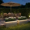 Sodo vazonas su LED 2 vnt. Sidabrinė 40 x 80 x 40 cm