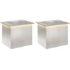 Sodo vazonas su LED 2 vnt. Sidabrinė 50 x 60 x 48 cm