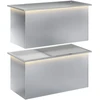 Sodo vazonas su LED 2 vnt. Sidabrinė 50 x 100 x 48 cm