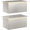 Sodo vazonas su LED 2 vnt. Sidabrinė 50 x 80 x 48 cm