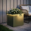 Sodo vazonas su LED Alyvuogių žalia 30 x 40 x 30 cm Plienas