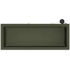 Sodo vazonas su LED Alyvuogių žalia 30 x 80 x 30 cm Plienas