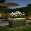 Sodo vazonas su LED Alyvuogių žalia 40 x 80 x 40 cm Plienas