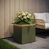 Sodo vazonas su LED Alyvuogių žalia 40 x 40 x 40 cm Plienas