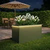 Sodo vazonas su LED Alyvuogių žalia 50 x 100 x 48 cm Plienas