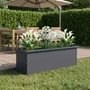 Sodo vazonas su LED Antracitas 30 x 100 x 30 cm Plienas