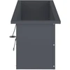 Sodo vazonas su LED Antracitas 30 x 100 x 30 cm Plienas