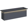 Sodo vazonas su LED Antracitas 30 x 100 x 30 cm Plienas