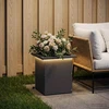 Sodo vazonas su LED Antracitas 30 x 30 x 30 cm Plienas