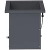 Sodo vazonas su LED Antracitas 30 x 30 x 30 cm Plienas