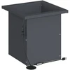 Sodo vazonas su LED Antracitas 30 x 30 x 30 cm Plienas