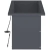 Sodo vazonas su LED Antracitas 30 x 60 x 30 cm Plienas