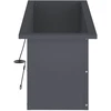 Sodo vazonas su LED Antracitas 30 x 80 x 30 cm Plienas