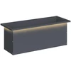 Sodo vazonas su LED Antracitas 30 x 80 x 30 cm Plienas