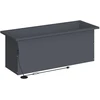 Sodo vazonas su LED Antracitas 30 x 80 x 30 cm Plienas