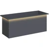 Sodo vazonas su LED Antracitas 40 x 100 x 40 cm Plienas