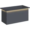 Sodo vazonas su LED Antracitas 40 x 80 x 40 cm Plienas