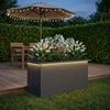 Sodo vazonas su LED Antracitas 40 x 80 x 40 cm Plienas