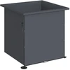 Sodo vazonas su LED Antracitas 50 x 50 x 48 cm Plienas