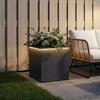 Sodo vazonas su LED Antracitas 50 x 50 x 48 cm Plienas