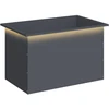 Sodo vazonas su LED Antracitas 50 x 80 x 48 cm Plienas