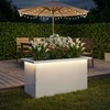 Sodo vazonas su LED Balta 30 x 60 x 30 cm Plienas
