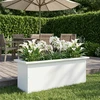 Sodo vazonas su LED Balta 30 x 80 x 30 cm Plienas