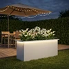 Sodo vazonas su LED Balta 40 x 100 x 40 cm Plienas