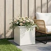 Sodo vazonas su LED Balta 40 x 40 x 40 cm Plienas