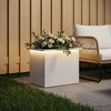 Sodo vazonas su LED Balta 40 x 60 x 40 cm Plienas