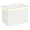 Sodo vazonas su LED Balta 40 x 60 x 40 cm Plienas