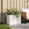 Sodo vazonas su LED Balta 40 x 60 x 40 cm Plienas