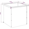 Sodo vazonas su LED Balta 50 x 50 x 48 cm Plienas