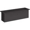 Sodo vazonas su LED Juoda 30 x 100 x 30 cm Plienas