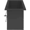 Sodo vazonas su LED Juoda 30 x 100 x 30 cm Plienas