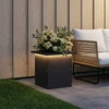 Sodo vazonas su LED Juoda 30 x 30 x 30 cm Plienas